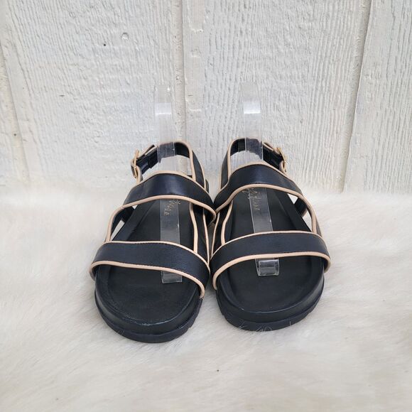 matisse light years sandals Blk/tan Wmns Sz 7 - Picture 1 of 8